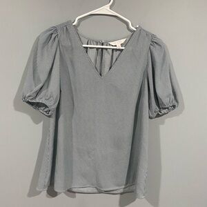 LC Lauren Conrad Blue Striped Blouse